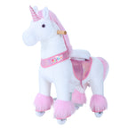 PonyCycle Model U® Pink Ride-On Unicorn for Kids Age 4-7, Mechanical Walking Pony Toy