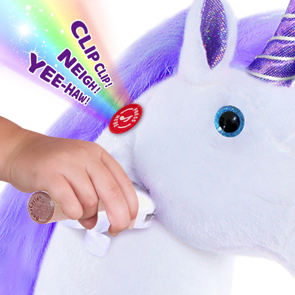 PonyCycle Model U® Purple Large Ride-On Unicorn for Kids Age 7+, Mechanical Walking Pony Toy