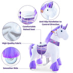 PonyCycle Model U® Purple Ride-On Unicorn for Kids Age 4-7, Mechanical Walking Pony Toy