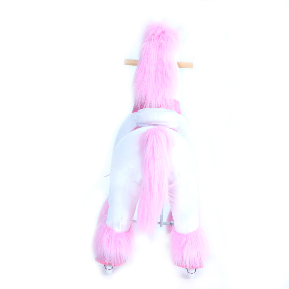 PonyCycle Model U® Pink Ride-On Unicorn for Kids Age 4-7, Mechanical Walking Pony Toy