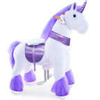 PonyCycle Model U® Purple Ride-On Unicorn for Kids Age 4-7, Mechanical Walking Pony Toy