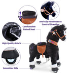 PonyCycle Model U® Black Ride-On for Kids Age 3-4, Mechanical Walking Pony Toy