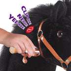 PonyCycle Model U® Black Ride-On for Kids Age 3-4, Mechanical Walking Pony Toy