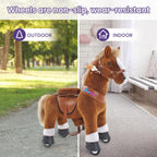 PonyCycle Model U® Brown Ride-On for Kids Age 4-7, Mechanical Walking Pony Toy