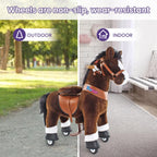 PonyCycle Model U® Chocolate Ride-On for Kids Age 3-4, Mechanical Walking Pony Toy Dark Brown