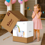PonyCycle Model X® Ride-On Unicorn, Rainbow - Rideable Toy for Kids Age 3-4, Mechanical Walking Unicorn Ride-On Toy