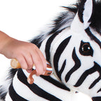 PonyCycle Model U® Zebra Ride-On for Kids Age 3-4, Mechanical Walking Pony Toy