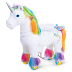 PonyCycle Model X® Ride-On Unicorn, Rainbow - Rideable Toy for Kids Age 3-4, Mechanical Walking Unicorn Ride-On Toy